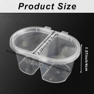 50/100Pcs 25ml Plastic Sauce Container Condiment Packing Box With Lid Disposable Sauce Pot Pigment Paint Box