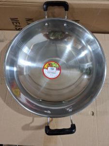 HATAYASHOP - Wajan Penggorengan Tebal Full Stainless Steel/ WAJAN MASAK STAINLESS/WAJAN STAINLESS KUPING HITAM/WAJAN MASAK BAGUS ANTI LENGKET