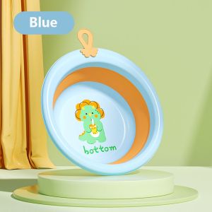 Multi-Purpose Folding Basin Cartoon Designed Bath Wash Foldable Bucket