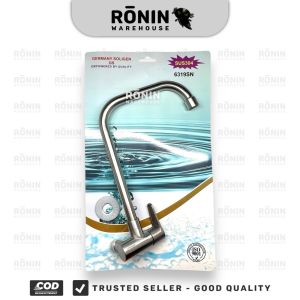 SOLIGEN Kran angsa stainless tembok stainless steel 6319 Keran Air Cuci Piring Dapur