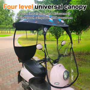 Electric Car Canopy New Thickened Motorcycle Transparent Sun Protection Windshield Sunshade Canopy