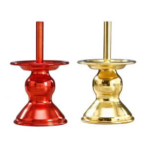 ชุดเชิงเทียนอัลลอยด์สำหรับตกแต่งทางจิตวิญญาณอเนกประสงค์2ชิ้นสำหรับเชิงเทียนศักดิ์สิทธิ์ในพื้นที่สวดมนต์