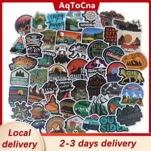 [COD] AqToCna Ship within 24 hours [Mecola] 50Pcs Camping Landscape Sticker Outdoor Adventure Suitcase Laptop Guitar Sticker