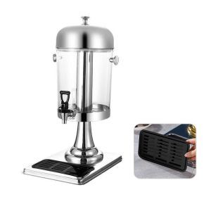8L self-service beverage machine stainless steel juice dispenser transparent storage tank