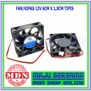 Kipas Fan 12v 6cm 1.5cm tipis 2pcs
