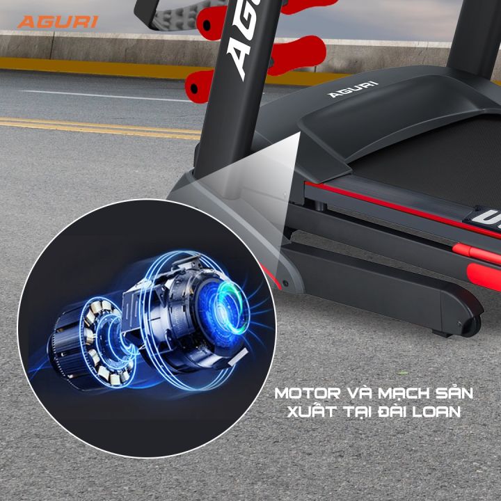 Máy Chạy Bộ Điện Đa Năng Tại Nhà AGURI AGT-110L Đầm Khỏe, Tích Hợp Nhiều Tính Năng Ưu Việt, Có Phần Mềm Hướng Dẫn Tập Luyện, Thiết Bị Phòng Gym Mạnh Mẽ