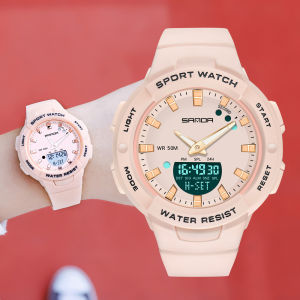 Đồng Hồ Đa Năng SANDA Cho Nữ Đồng Hồ Thời Trang Phong Cách Thể Thao Thông Dụng Chống Nước Có Lịch Đồng Hồ Báo Thức