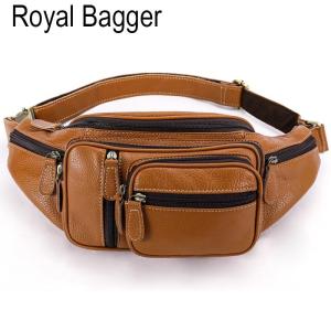 Túi Đeo Chéo Royal Bagger Cho Nam Túi Đeo Vai Bằng Da Bò Thật Túi Đeo Hông Thời Trang Sành Điệu