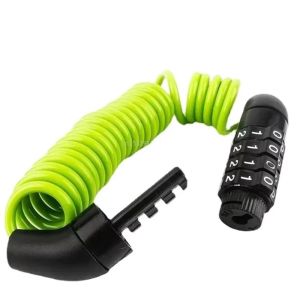 SJJL Mật khẩu 4 chữ số Khóa xe đạp Không thấm nước Chống Trộm Khóa xe đạp cáp kết hợp Bền Khóa mũ bảo hiểm xe đạp Dành cho xe đạp leo núi/đường trường