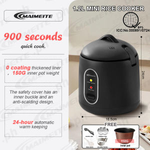 MAIMEITE Multifunctional Electric Cooker 1.2L Mini Rice Cooker With Steamer