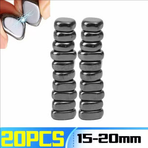 20Pcs Magnet Black Refrigerator Sticker Key Holder Magnet Material Polished Surface Balance Energy Puzzle Game Magnet