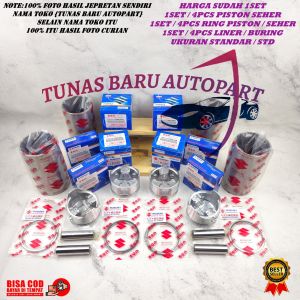 LINER SET PISTON RING PISTON SUZUKI FUTURA 1.3 1300CC 1SET KOMPLIT PART MOBIL