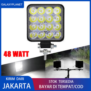 (Dikirim Dari Jakarta) 48W Lampu Tembak Sorot LED Putih Worklight Mobil Motor 48 Watt 16 Titik Mata Lampu Kerja LED 48W 12V Lampu Sorot untuk Mobil