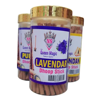 NS Queen Magic Premium Quality Dhoop Sticks (30+ Pcs) Javadh/Lavender/Rose/Jasmine/Chandan/Mogra/Black Rose