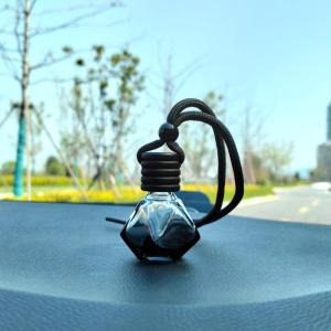 💞【Special price】💖Muya 1Pc Five Line Black Cap Essential Oil Empty Bottle Pendant Car Mounted Perfume Pendant Fragrance Oil Diffuser Car Interior