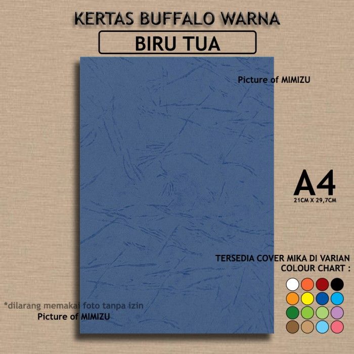 Kertas Buffalo A4 BIRU TUA Corak Embos Cover JILID SAMPUL | Lazada ...