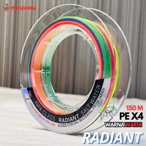 Senar Benang Pancing PE X4 150 Meter Warna Warni Fukushima Radiant