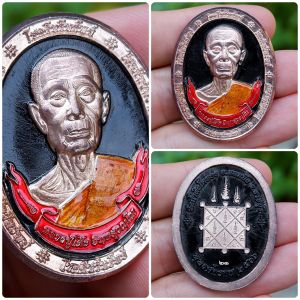 💥รับประกันแท้ เหรียญ รุ่น โชคดีทวีทรัพย์ หลวงปู่โต๊ะ วัดถ้ำสิงโตทอง ปี2566 เนื้อทองแดงผิวไฟ ลงยาดำโบว์แดงลงยามาสเตอร์พีซ พระแท้