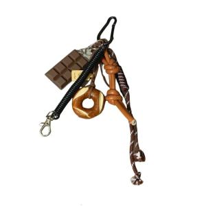 Nylon bagel sô cô la Phụ kiện túi Trọng lượng nhẹ Rope Charm bắt mắt Keychain Móc treo chìa khóa cho các hoạt động ngoài trời