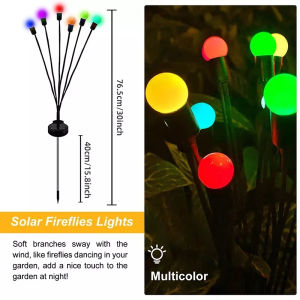 Solar Firework Firefly Waterproof Outdoor Garden Lawn Decoration Landscape  Light Solar Swaying LED