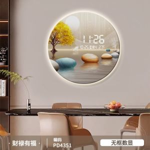 Wall Watch For Living Room Digital Clock Wall Art Digital Wall Clock For Bedroom Living Room Entrance Restaurant Clock Decorative Painting Digital Clocks Wall Moderm Luxury