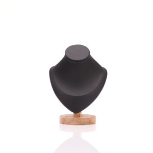YESMILE Suede Jewelry Storage Rack 3D Show Necklace Display Rack Wooden Display Model Necklace