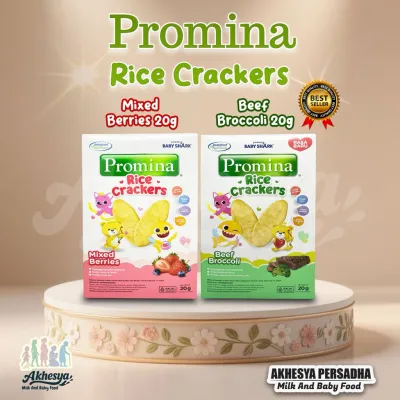 PROMINA RICE CRACKERS 20GR RASA MIXED BERRIES / BEEF BROKOLI / CEMILAN ANAK BAYI