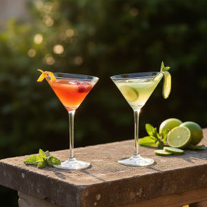 Ly Thủy Tinh Cocktail - Angled Martini | 180ml | [LYNOIR-LY118]
