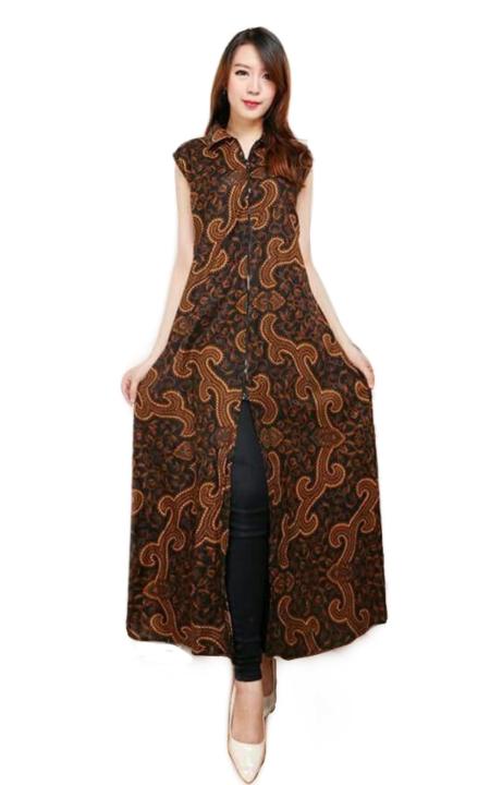 Luceat Fashion Blazer batik 2in1 dress maxi panjang atasan blouse