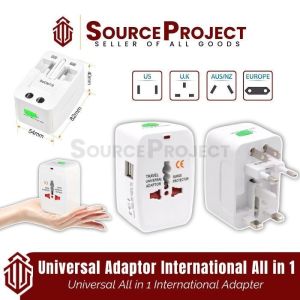 Universal Travel Adaptor International Adapter Colokan Listrik All in 1 Steker EU AU UK US | Source Project