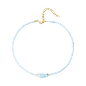 Colorful Ceramic Fish And Beaded Collarbone Necklace Lightweight Bohemian For Fashionable Women