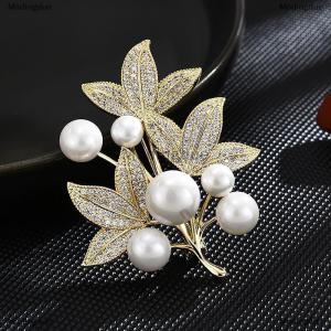 [COD] Modingdue Fashion Leaf Brooch For Women Plant Brooches Clothing Coat Jewelry Party Accessries Gifts