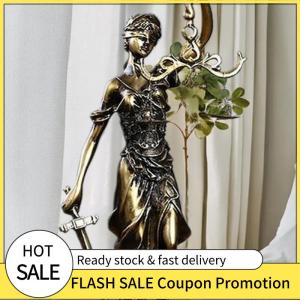 🚗🛵 1pcs phòng khách văn phòng bàn trang trí phong cách Châu Âu sáng tạo Retro nhà giả đồng nữ thần của công lý trang trí