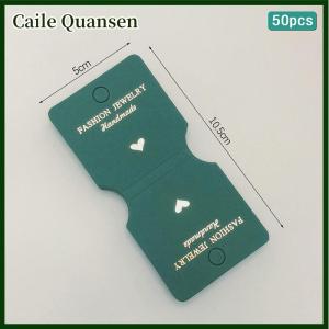 Caile 50Pcs Simple Paper Label Cards Handmade Gift Tags Jewelry Display Tag Cards Hair Clip Hair Accessories Foldable Package Card