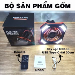 Quạt mini cầm tay tích hợp sạc điện thoại máy tính bảng cổng USB Type C pin 10.000mAh Legaxi