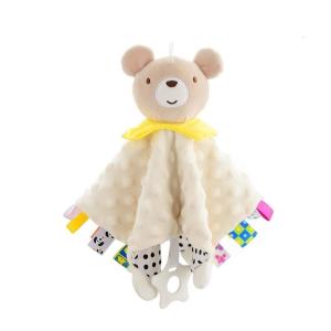 Lovely Animal Soothing Towel for Baby Sleep Aid Teething Towel Pacify Handkerchief Calming Doll for Newborns