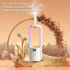 Elegant Ultrasonic LED Display Humidifier and Aroma Diffuser for 20m² Room USB Rechargeable with No Oil Nebulization for Large Space