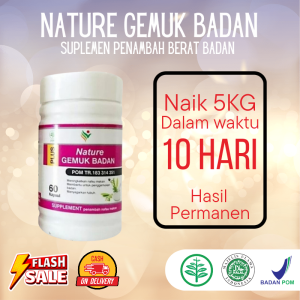 NATURE GEMUK BADAN Permanen Bpom - Obat Gemuk Badan Pria Dan Wanita Dewasa