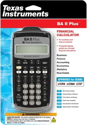 Authentic Texas Instruments BA II Plus Financial Calculator | CFA & GARP Exam Approved