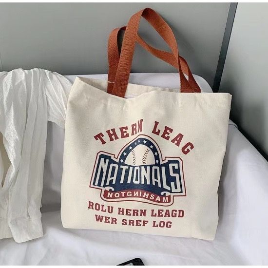 Trendy All-match Simple Fashion Korean Style Large Capacity Commute Leisure Canvas Bag