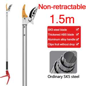 Durable for 10 years Fruit Picker Shears Saw  Telescopic Fruit Tree Pruning  Extension Pole Fruit  Scissors Garden