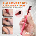 Kuas alis pipih mua sikat tegak miring tebal kotak lurus waterproof eyebrow eyeliner brush lembut yang bagus rapihin alis ngebentuk concealer. 