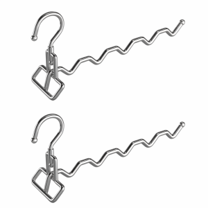 WARMSUN 2Pcs Multi-function Clothes Hanger Portable 3/5 Slots Stainless Steel Coat Hanger Practical Space Saving Clothes Drying Rack Indoor