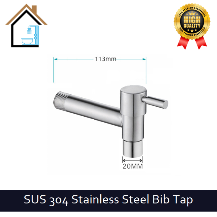 Sus Stainless Steel Bib Tap Wall Mount Garden Tap Lazada