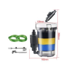 FMSRZX Cực kỳ yên tĩnh Bộ lọc trước bể cá Trong suốt 6W Thùng lọc bể cá Thùng lọc bể cá Với bông lọc Bộ lọc bên ngoài bể cá Bể cá