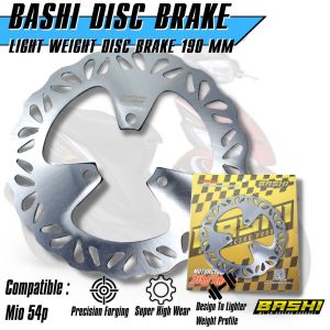 PIRINGAN CAKRAM DEPAN MIO 54P BASHI 190MM YAMAHA XRIDE MIO M3 J GT Z FINO SOUL DISCBRAKE 3 LUBANG