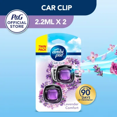 Ambi Pur Car Mini Clip Lavender Comfort Car Air Freshener 2.2ml x 2