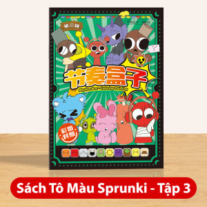 Sách Tô Màu Sprunki / Kuromi / Tung Tung Tung Sahur - Giấy Cao Cấp Nhiều Chủ Đề Cho Bé Tập Tô