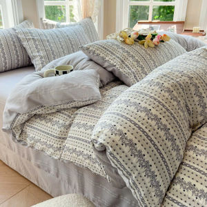 (SALE RẺ) VỎ CHĂN GA GỐI HOA NHÍ VINTAGE ĐŨI COTTON MINIMIZE 40S NHẬP KHẨU LOẠI 1