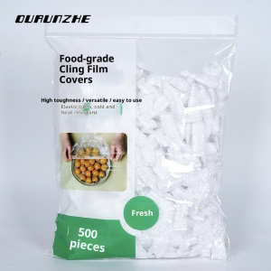 OURUNZHE ถุงคลุมอาหารคุณภาพอาหาร ใช้คลุมชาม ปิดผนังได้ดี ทนความร้อนเย็น ใช้งานง่าย เหมาะสำหรับครัวเรือน